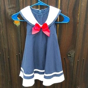Good Lad Navy Blue Dress Sailor Nautical with Bow